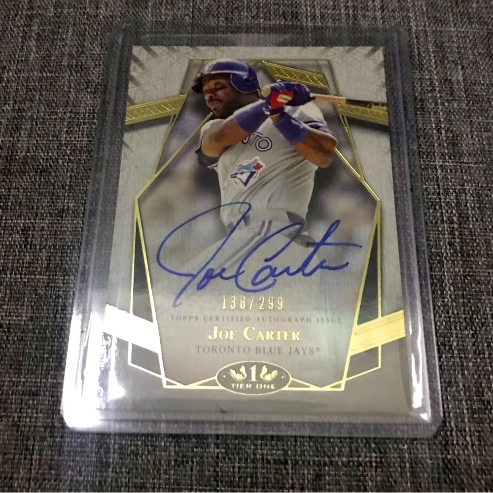 Joe Carter Topps Autograph card